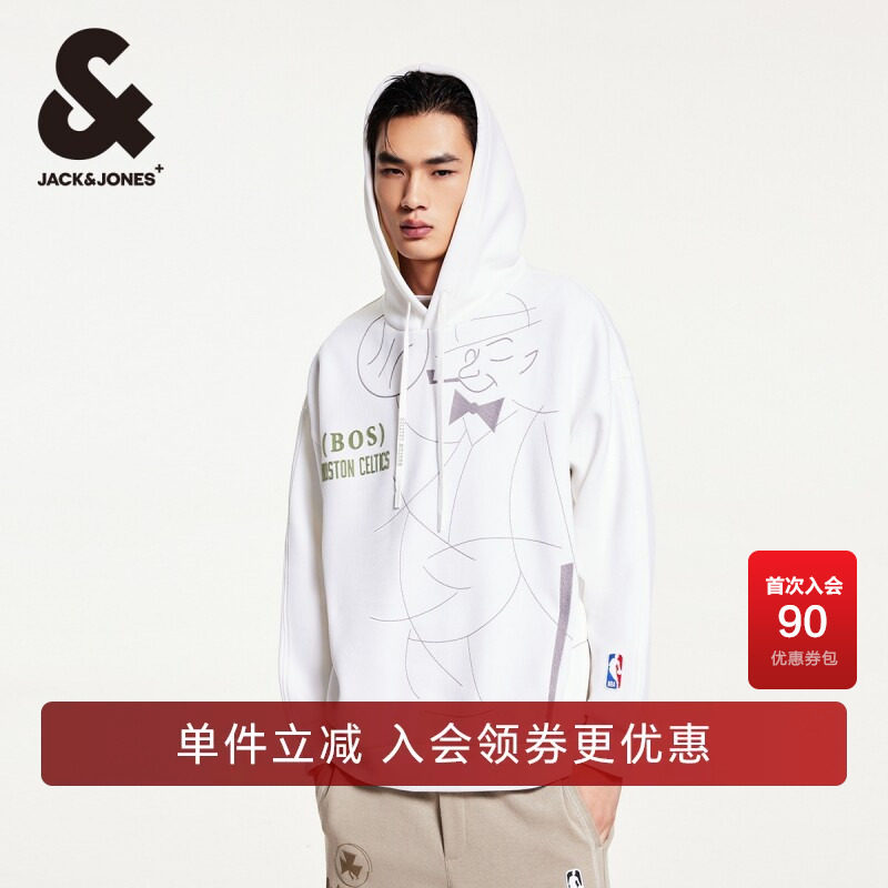 刺绣贴布杰克琼斯连帽卫衣