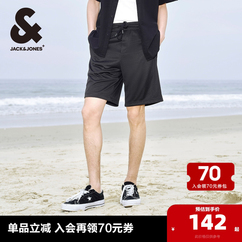 杰克琼斯夏季新款裤子通勤衣服直筒休闲裤男士短裤男款男装