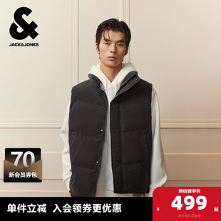 时尚 新款 立领马甲背后拼色潮流背心 士冬季 杰克琼斯奥特莱斯男装
