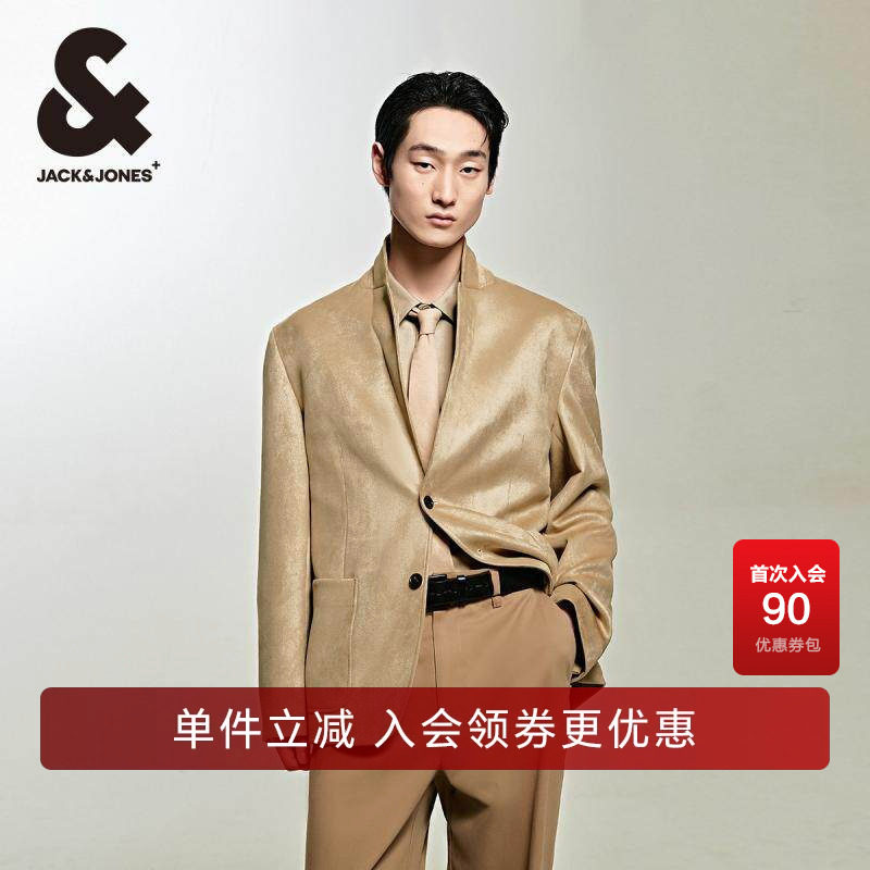杰克琼斯春季宽松舒适时尚出街潮流商务休闲西服西装正装外套男装
