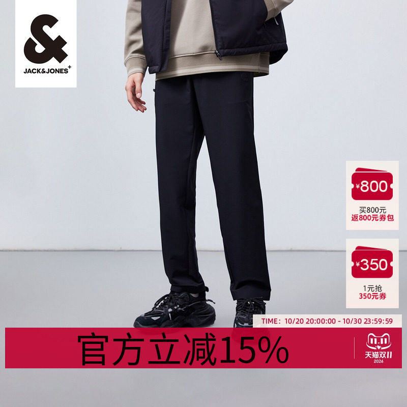 杰克琼斯outlets2025年春秋季新款时尚男装直筒休闲裤长裤男裤子