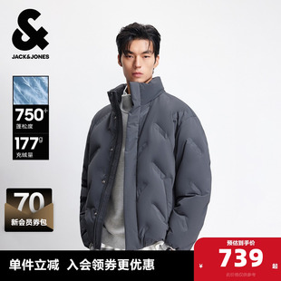 杰克琼斯奥特莱斯男装 羽绒服立领发热内里多口袋略宽松上衣 冬季