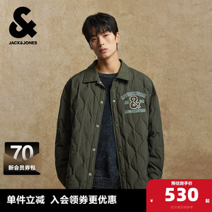 上衣 羽绒服翻领日常外套美式 杰克琼斯奥特莱斯男生2025年冬季 新款