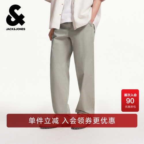 宽松版型，松紧弹力抽绳腰头，两侧插袋