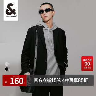 杰克琼斯春秋男士都市流行四粒扣袖口背部中开叉设计西装外套男装