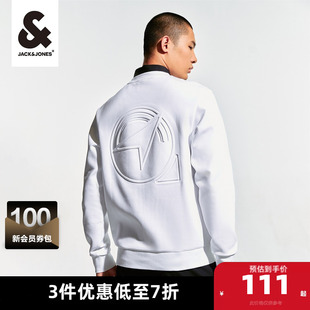 男装 卫衣男款 圆领常规字母胶印罗纹长袖 杰克琼斯outlets24春秋季
