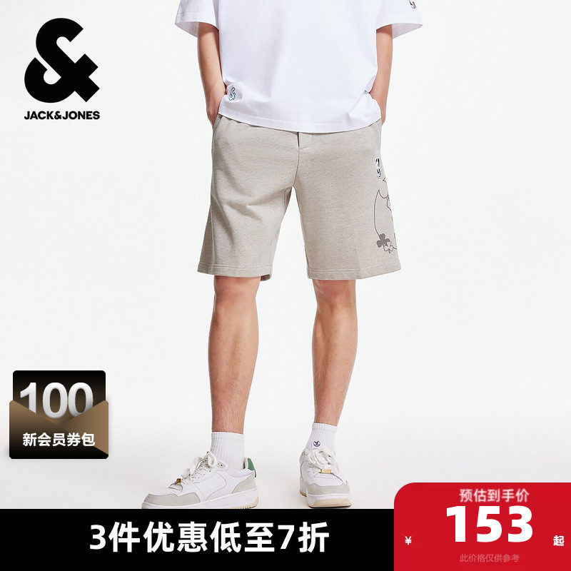 杰克琼斯奥特莱斯NBA联名夏季男装短裤侧边凯尔特人队胶印潮裤子
