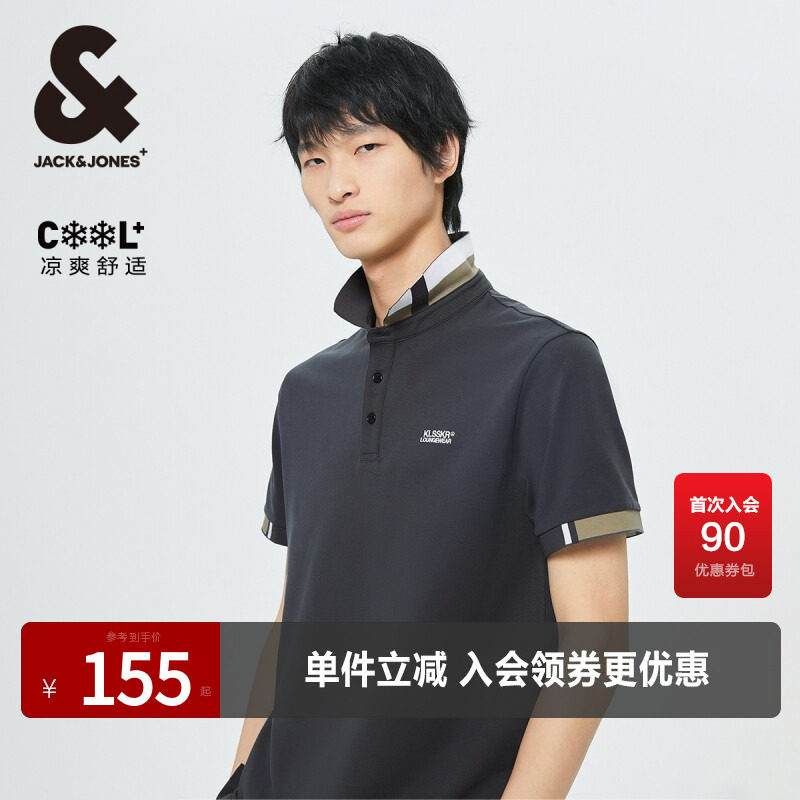 杰克琼斯短袖休闲舒适潮牌polo衫
