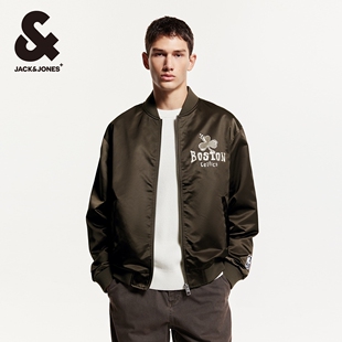 杰克琼斯男装夹克 外套春季新款NBA联名凯尔特人队棒球领男款
