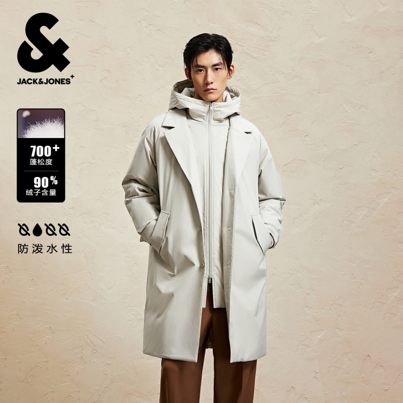 杰克琼斯加厚中长款羽绒服