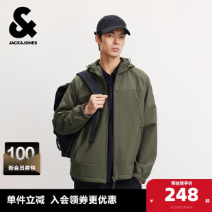 杰克琼斯春秋男装 夹克上衣连帽户外运动风略宽松百搭潮流外套休闲