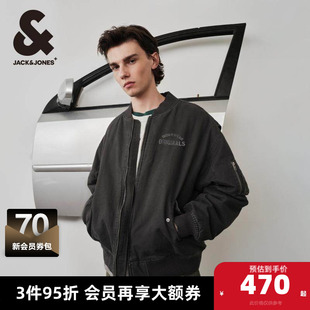 杰克琼斯男装夹克 外套春季新款oversized版型字母胶印装饰男装