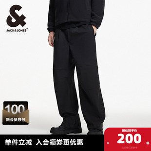 3D立体膝盖廓形宽腿裤 男装 直筒裤 子男裤 裤 杰克琼斯outlets春秋季
