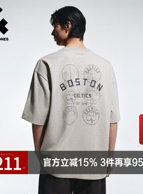 【极简街湖】杰克琼斯NBA联名凯尔特人队男装T恤短袖休闲宽松圆领