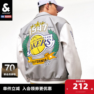 男NBA联名雄鹿队新字母印花男 外套2025春季 杰克琼斯男装 夹克
