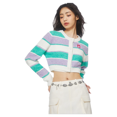 MLMR秋季条纹复古针织衫