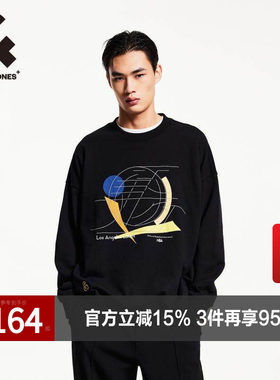 杰克琼斯NBA联名款春季新款湖人队logo贴布纯棉舒适宽松卫衣男装