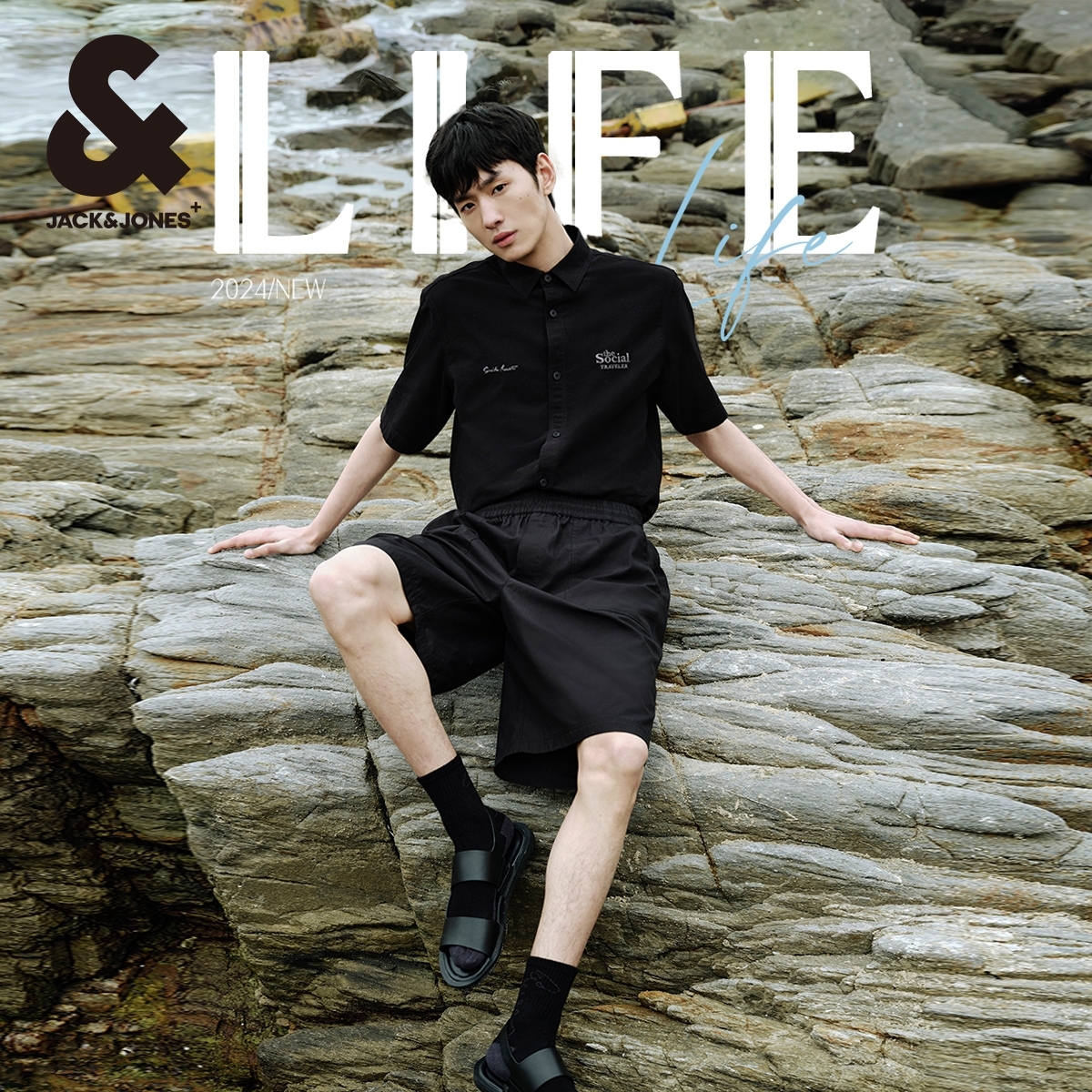 休闲短裤oversize版型杰克琼斯