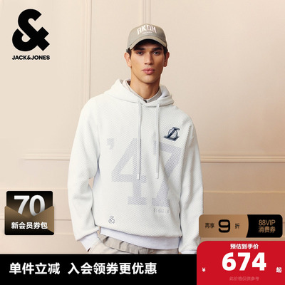 杰克琼斯奥特莱斯NBA联名男装毛衣冬季新款植绒宽松百搭针织衫