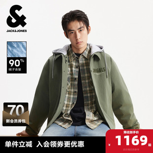 饰连帽衣 百搭潮流宽松羽绒服外套上衣字母装 杰克琼斯男装 秋冬时尚