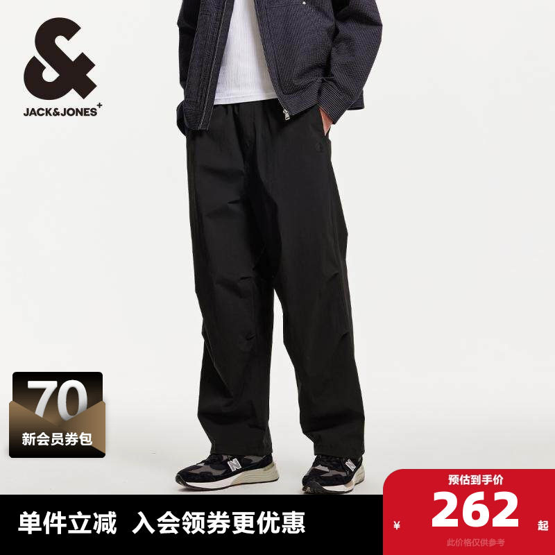 杰克琼斯outlets春季宽松舒适潮休闲男士下装裤子凉感休闲裤男