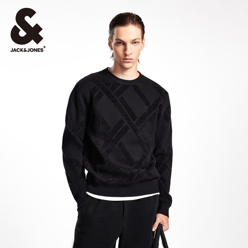 杰克琼斯舒适针织肌理感毛衣