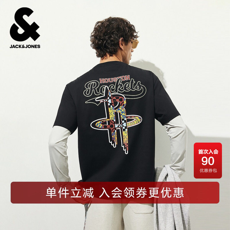 NBA火箭队杰克琼斯宽松短袖T恤