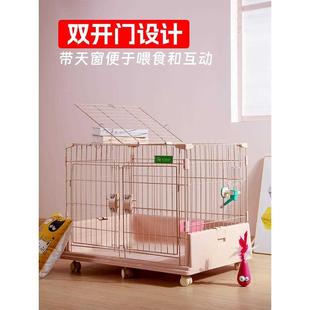 网红兔笼宠物笼子小型犬狗笼泰迪比熊猫咪笼子兔笼子别墅