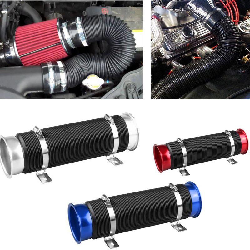 汽车改装3英寸通用型76可调节通风伸缩管增压涡轮进气软管导流管