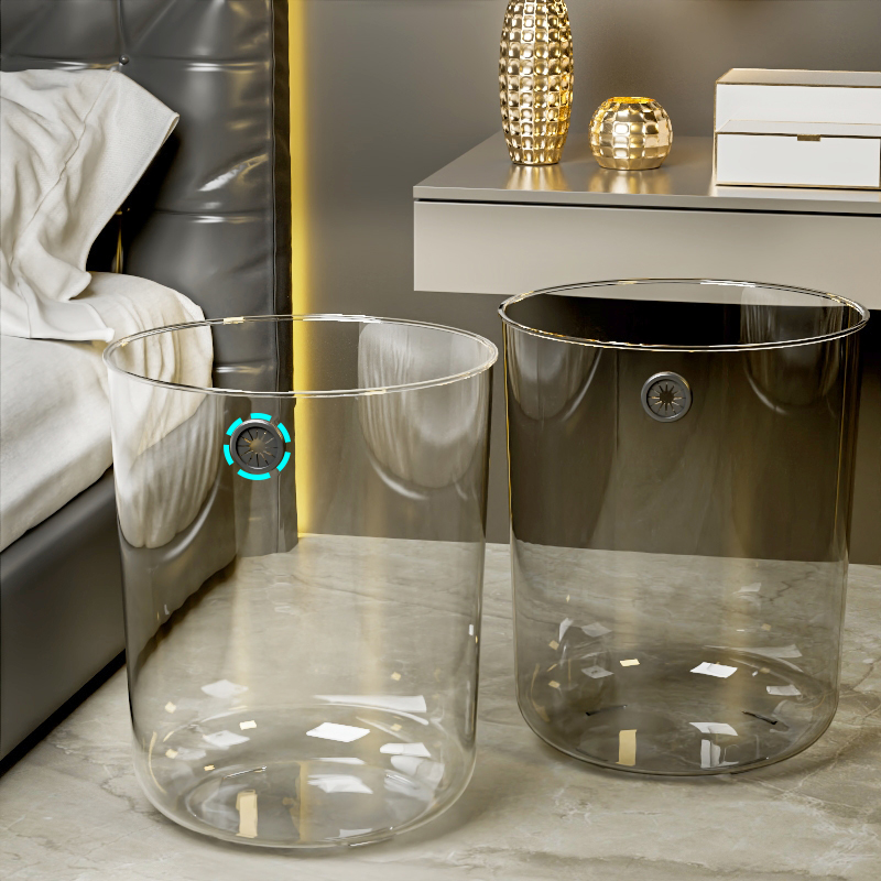 透明高档垃圾桶免压圈