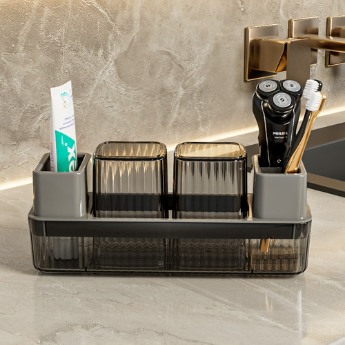 情侣轻奢洗漱刷牙套装置物架