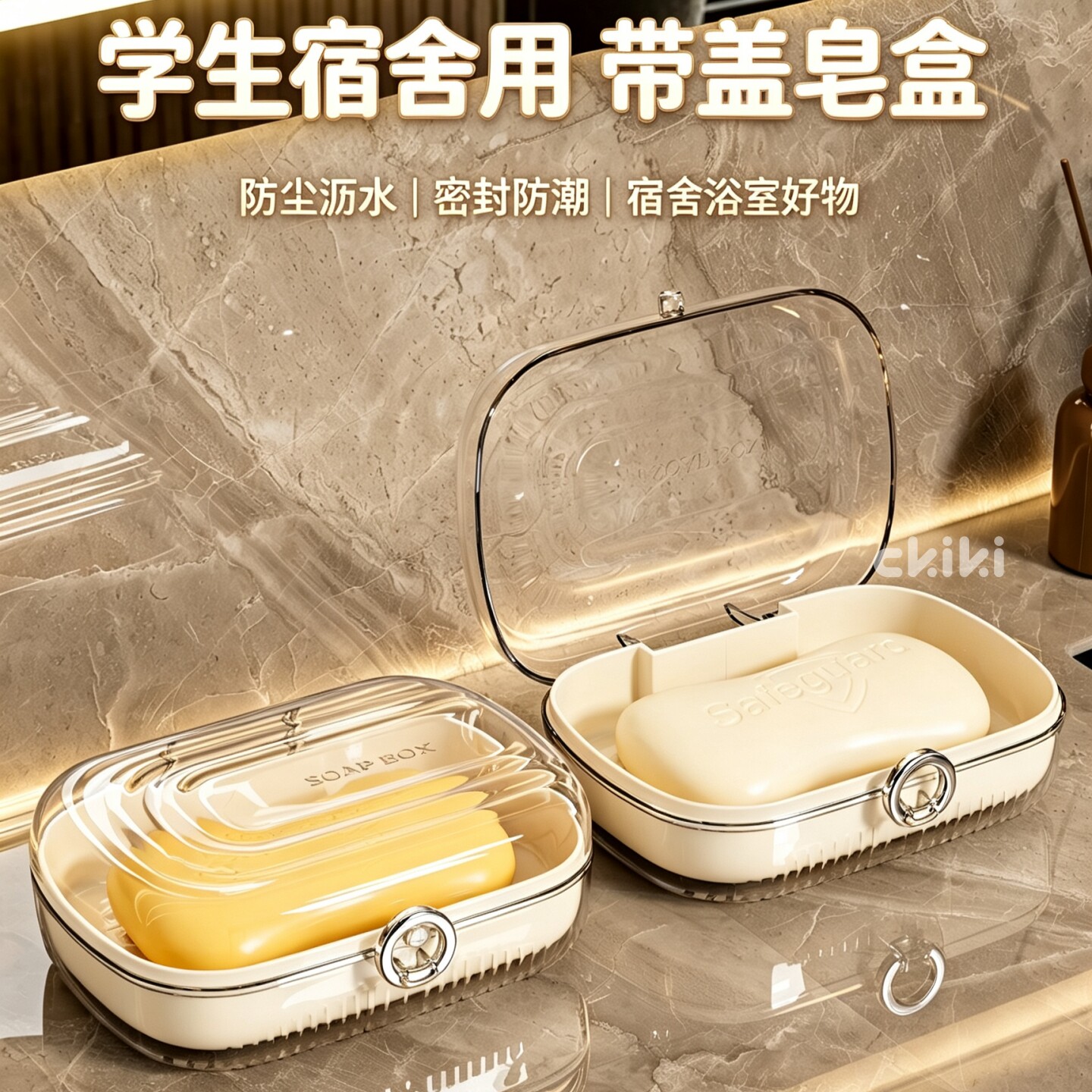 肥皂盒大号家用带盖香皂收纳盒子翻盖沥水托2026新款学生宿舍洗衣