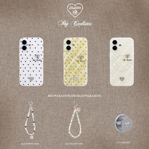 coditto奶杏格纹适用苹果手机壳