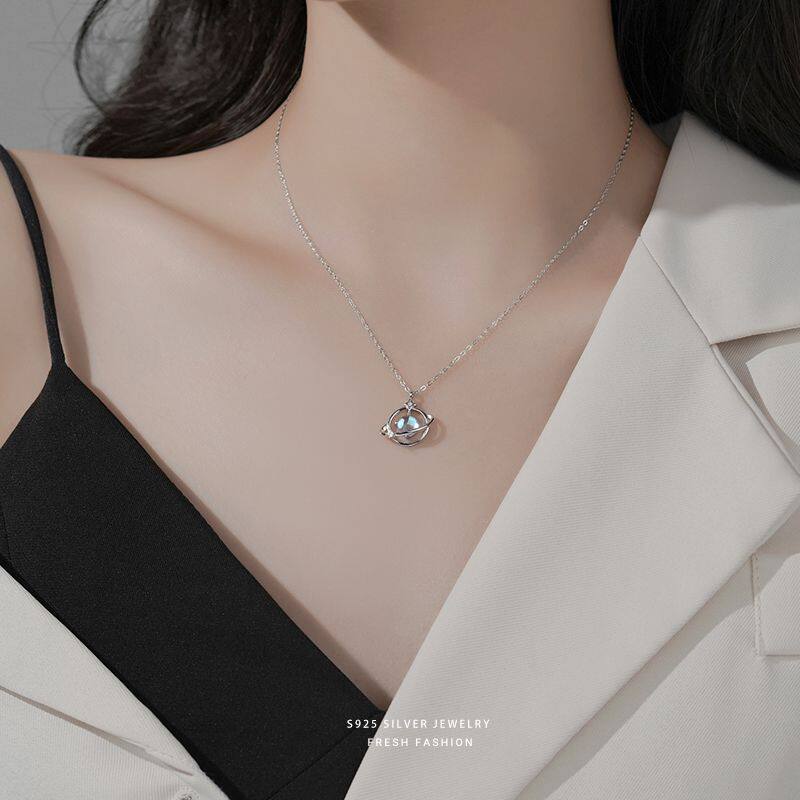 云小舒S925纯银星球项链女韩版梦