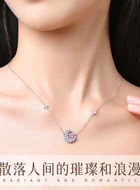 999纯银梦幻星月项链女吊坠简约