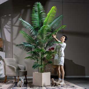 超大型仿真绿植散尾葵落地盆栽女装店仿生植物造景假花树装饰摆件