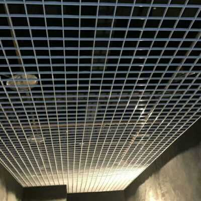 厂促庆格栅吊顶木纹色铁格栅葡格架金属网格P方通方X萄可上重安