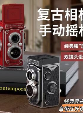 复古ccd双反照相机高清夜视数码相机学生手动摇杆旅游小相机挂饰