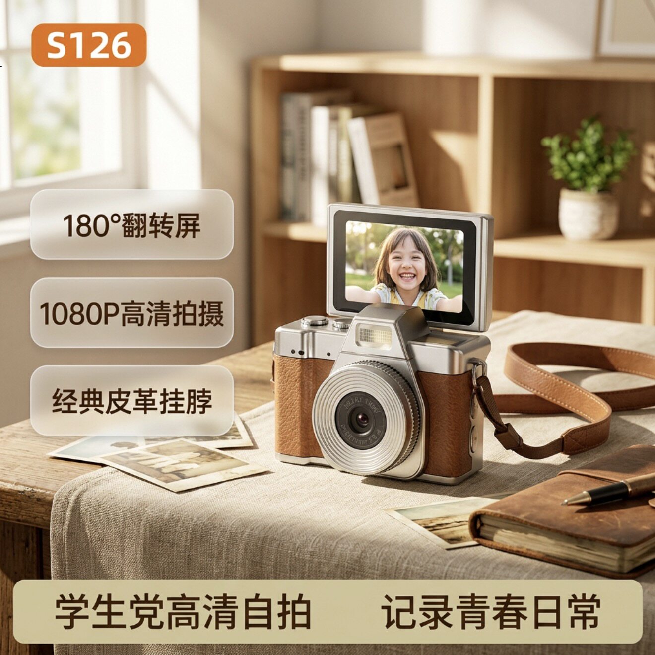 迷你翻转屏CCD高清自拍相机
