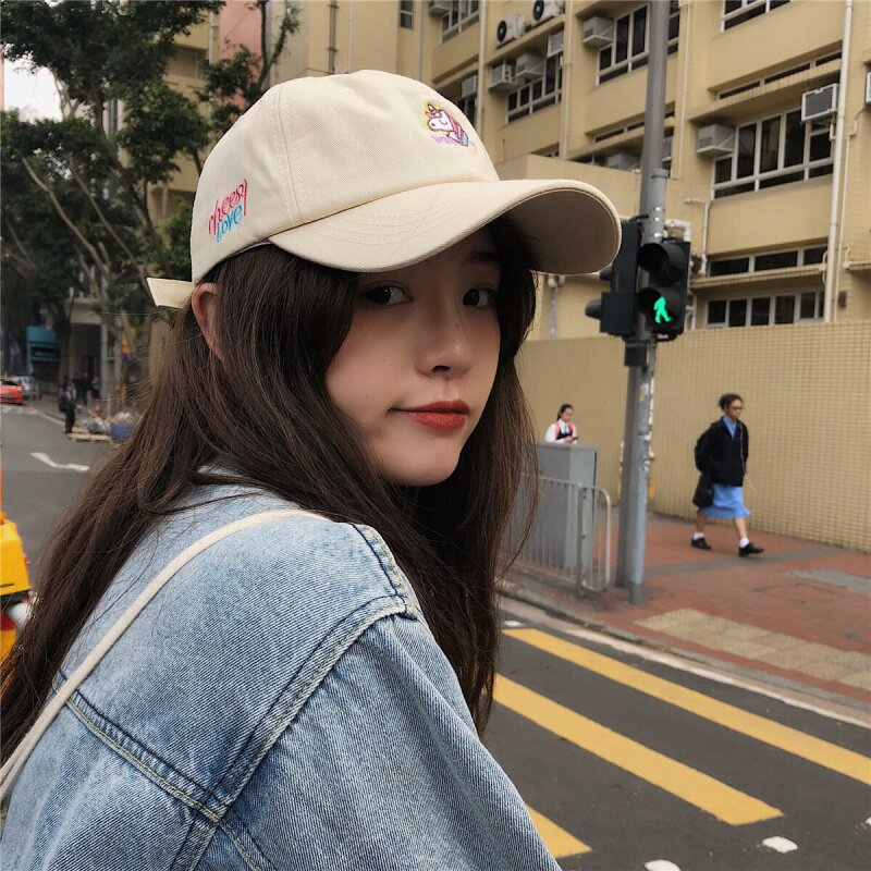 独角兽太阳帽棒球帽子女学生夏季时尚防晒韩版遮阳ins潮牌鸭舌帽|msdalam kategori Aksesori/Belt kulit/Hat/Muffler, Hat - dari Buy2taobao.com untuk memberikan perkhidmatan ejen Taobao profesional membeli