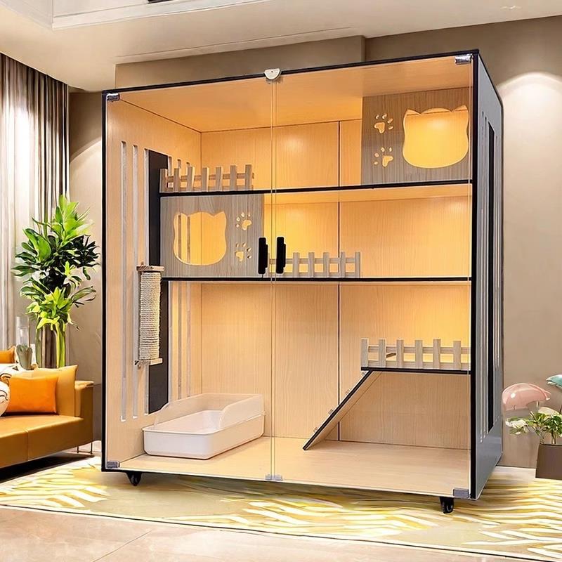 猫别墅猫笼子家用猫窝宠物店猫舍超大自由空间一室一厅一卫猫房子