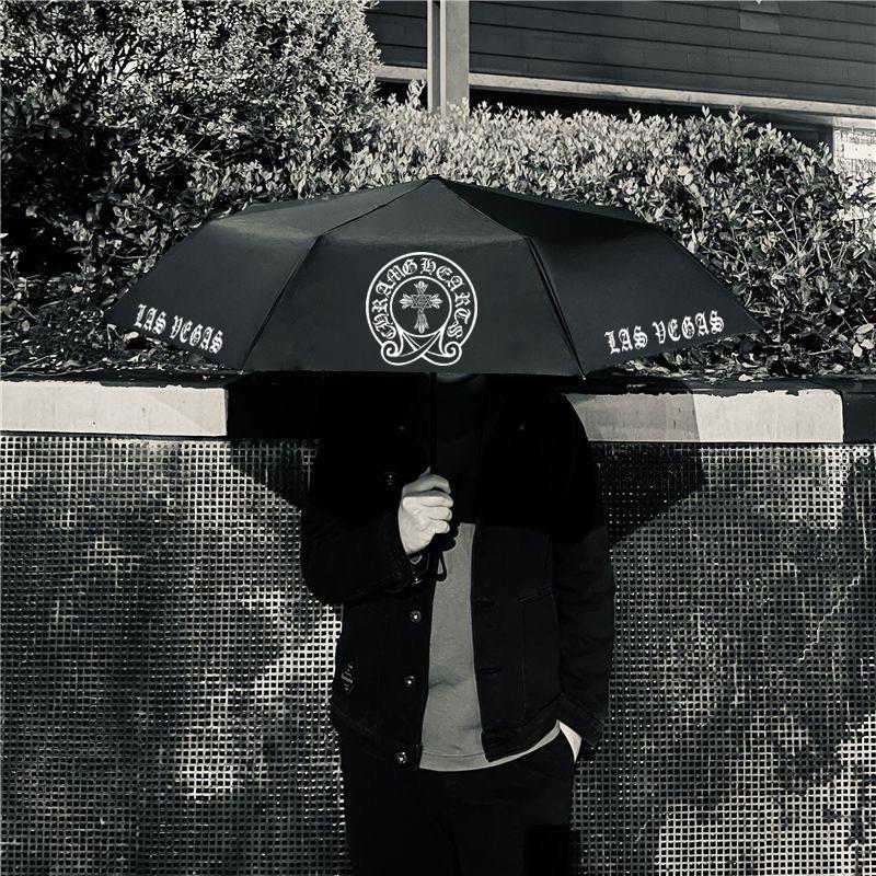 潮牌Chrome雨伞高颜值全自动男女晴雨两用防晒抗UV遮阳遮阳伞