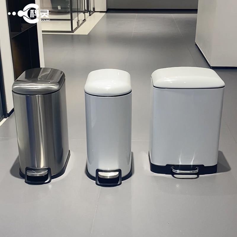 高颜值脚踏垃圾桶长方形双层带盖家用夹缝客厅厨房卫生间厕所现代