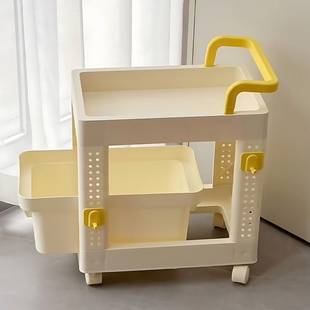 收纳置物架可移动带滑轮放书包储物神器书架抽屉式收纳小推车家用
