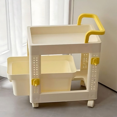 收纳置物架可移动带滑轮放书包