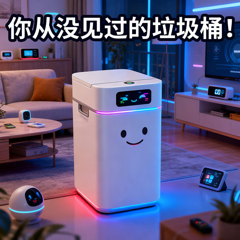 智能感应垃圾桶家用新款