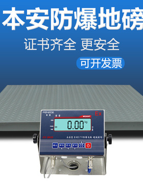 本安型防爆地磅秤1t2t3吨加厚地磅称工业称重化工隔爆电子平台称