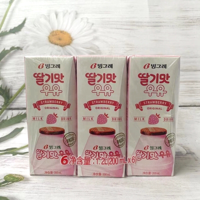 韩国牛奶饮料Binggrae/宾格瑞