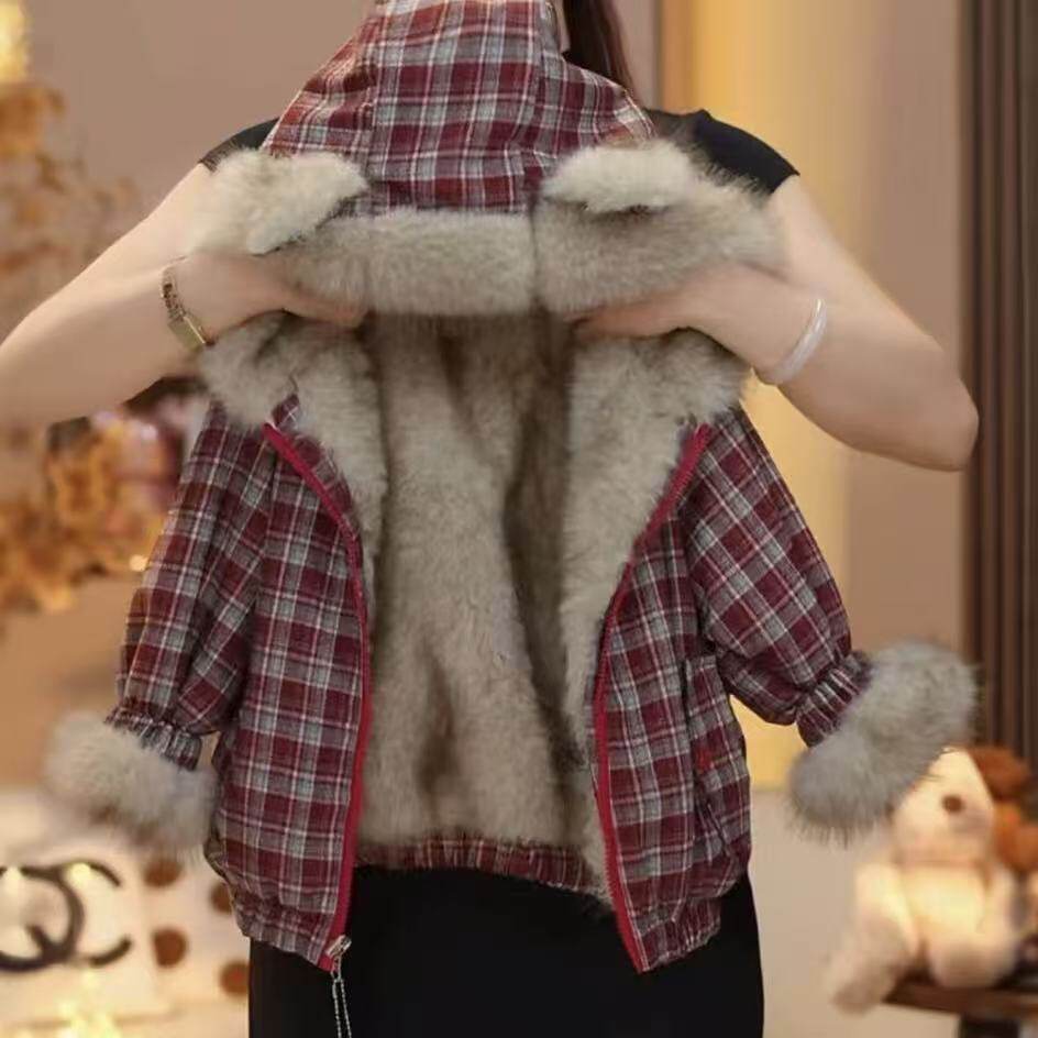 母女亲子棉衣2025新款冬装儿童保暖加厚加绒棉服男童带帽母子外套