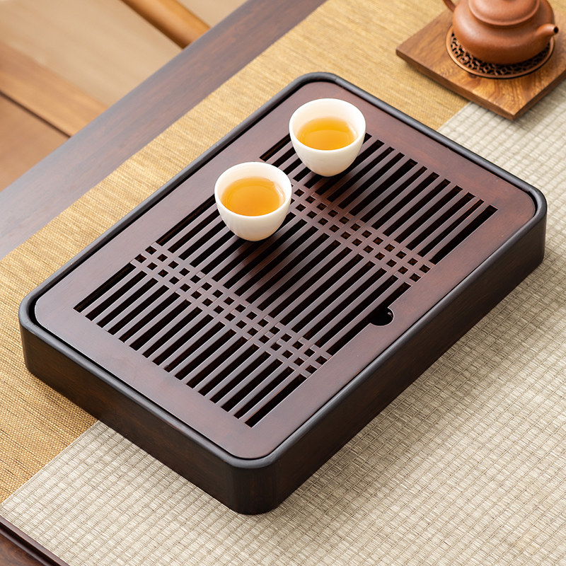 小型茶盘家用实木干泡台一人用简易沥水茶具托盘储蓄水茶台茶海